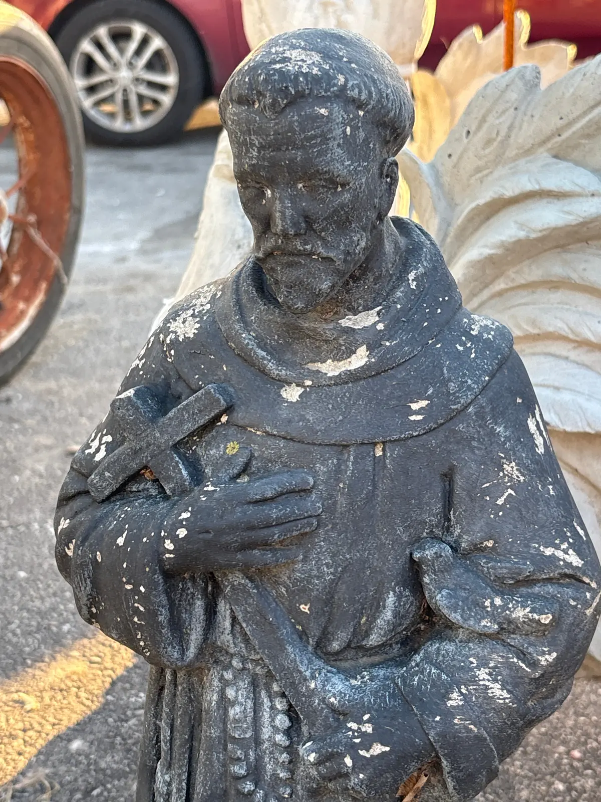 Black Saint Francis Concrete Statue 1