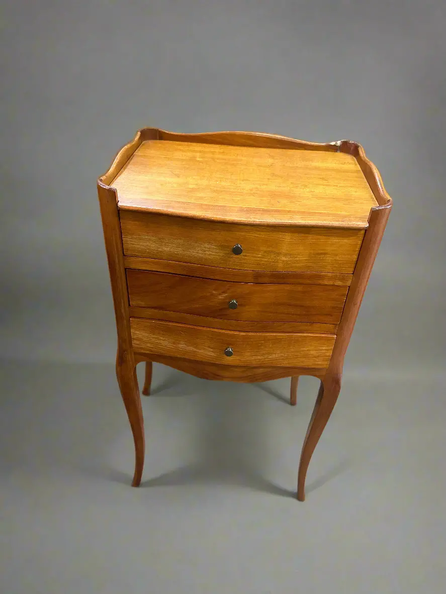 Louis Xv Cherry 3 Drawer Stand 1