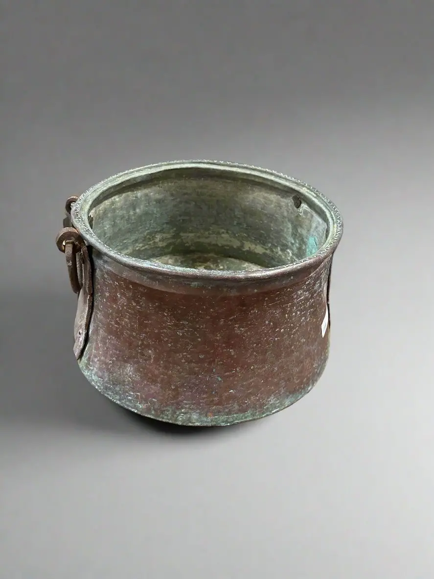 Large Copper And Bronze Cauldron 1