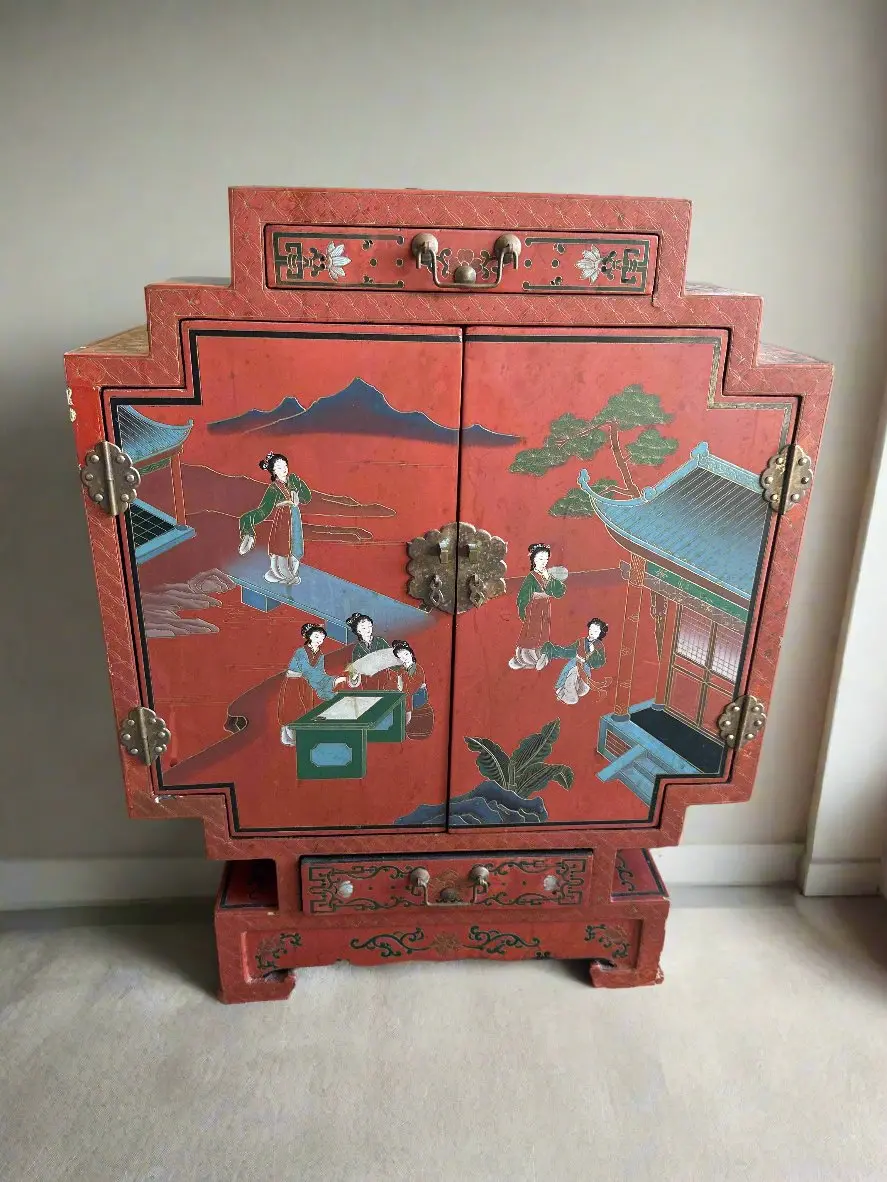 Red Chinese Altar Cabinet 1