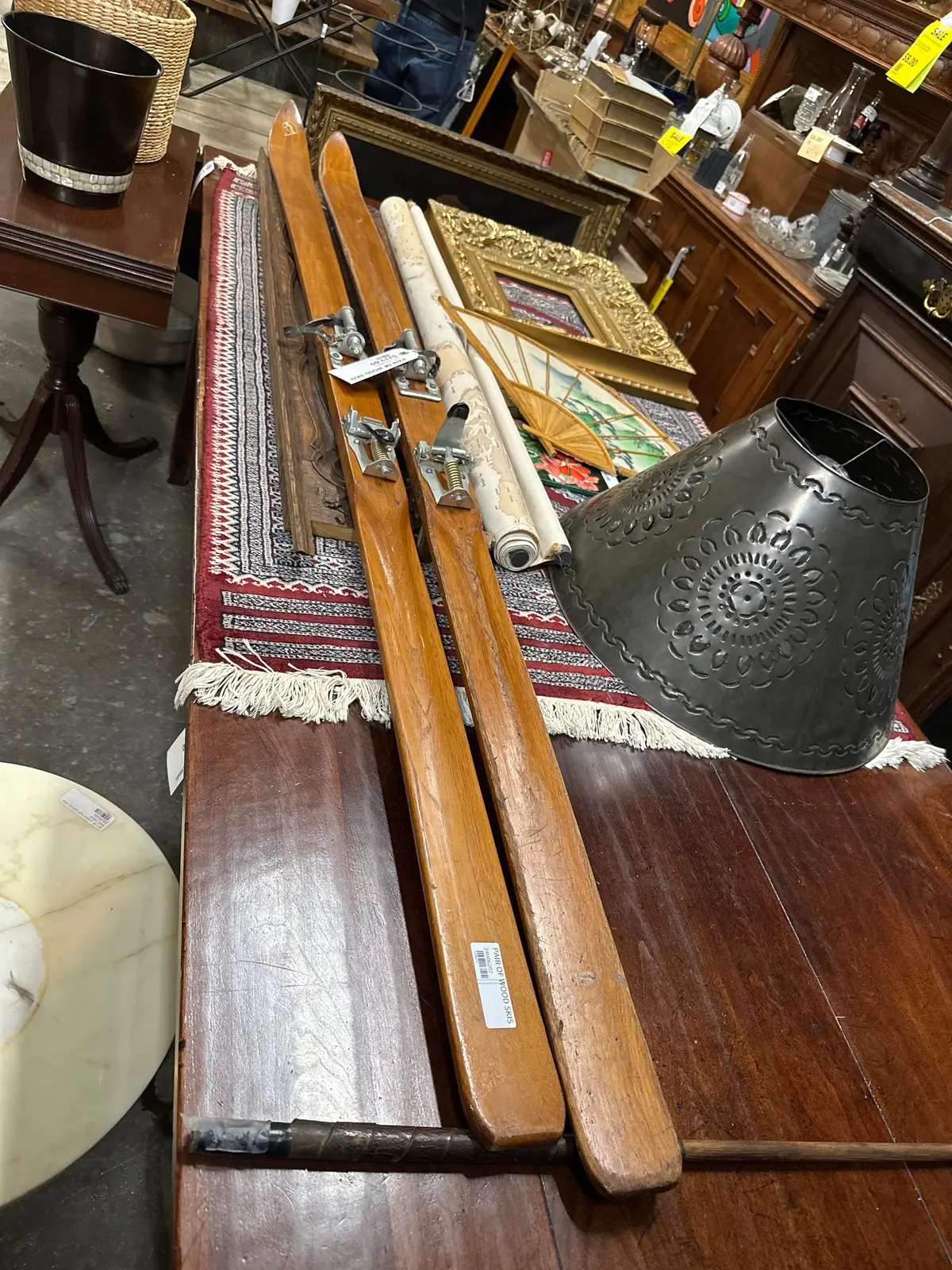 Pair Of Wood Skis 1