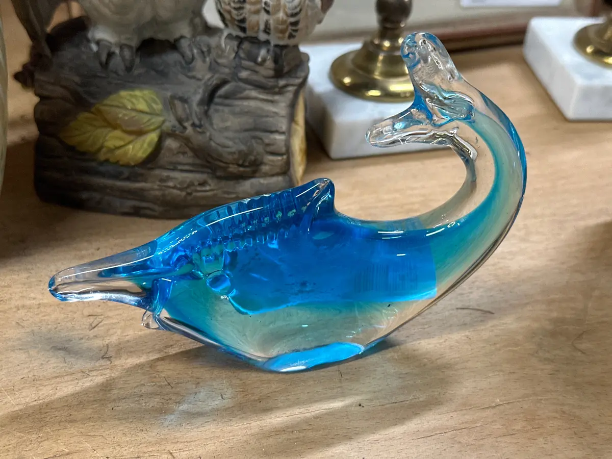 Blue Art Glass Fish 1