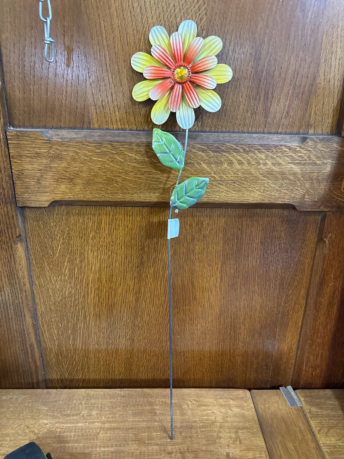 Orange And Yellow Metal Marigold Flower Garden Stakes 1 Of 3 1