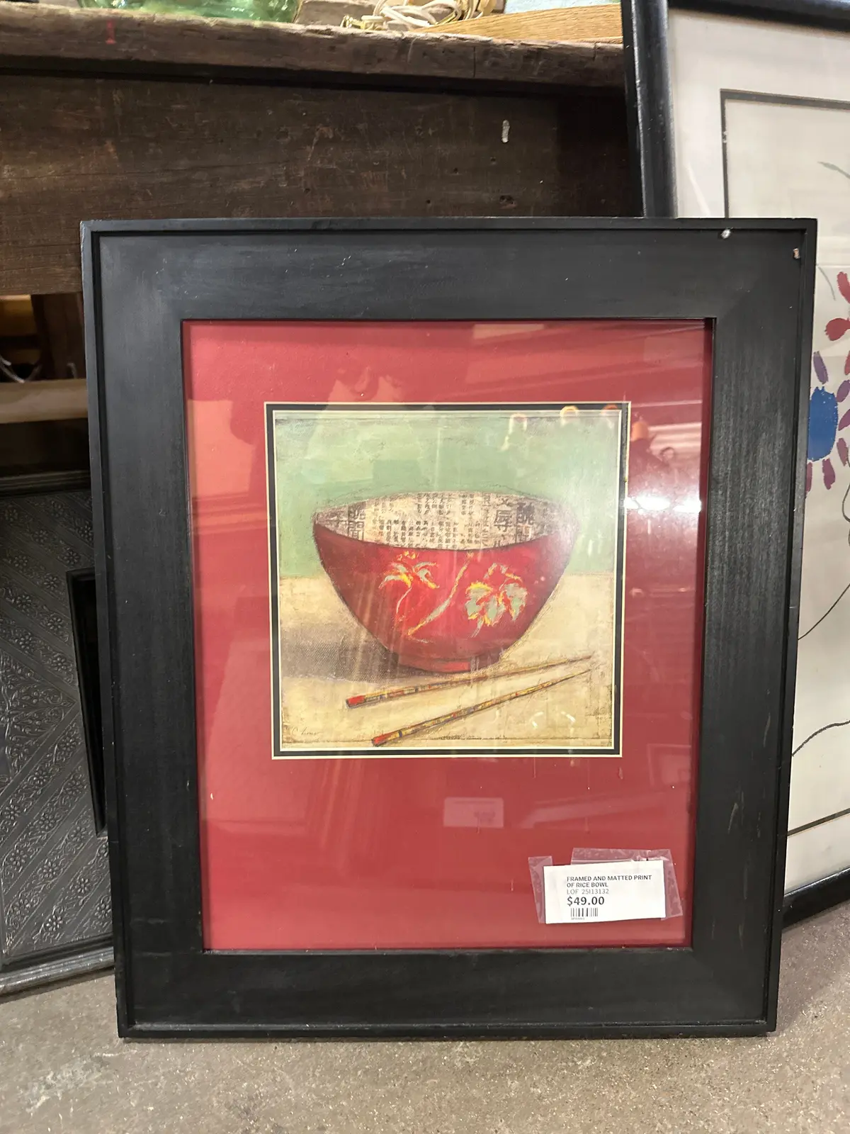 Framed And Matted Print Of Rice Bowl 1