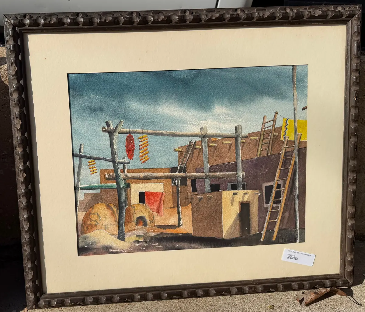 Mexican Pueblo Watercolor 1