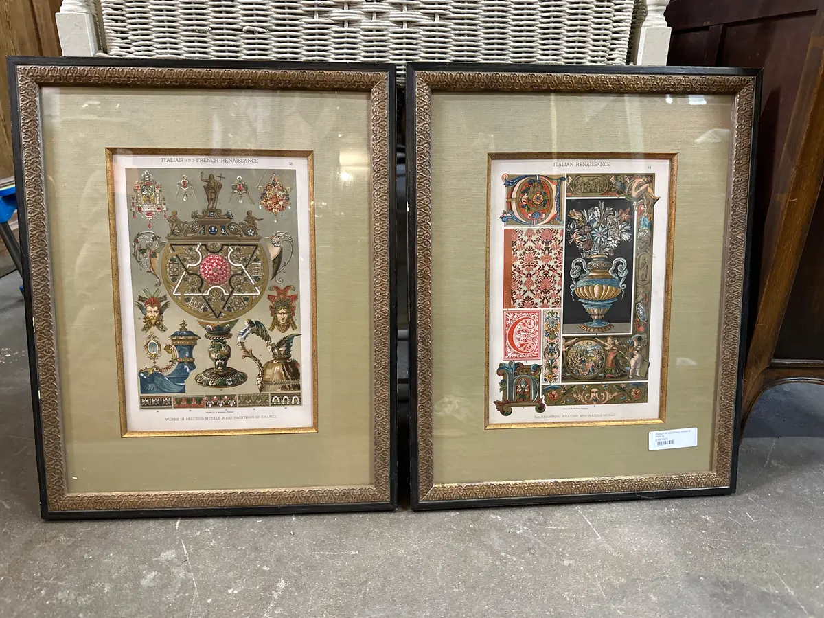 Pair Of Renaissance Framed Prints 1