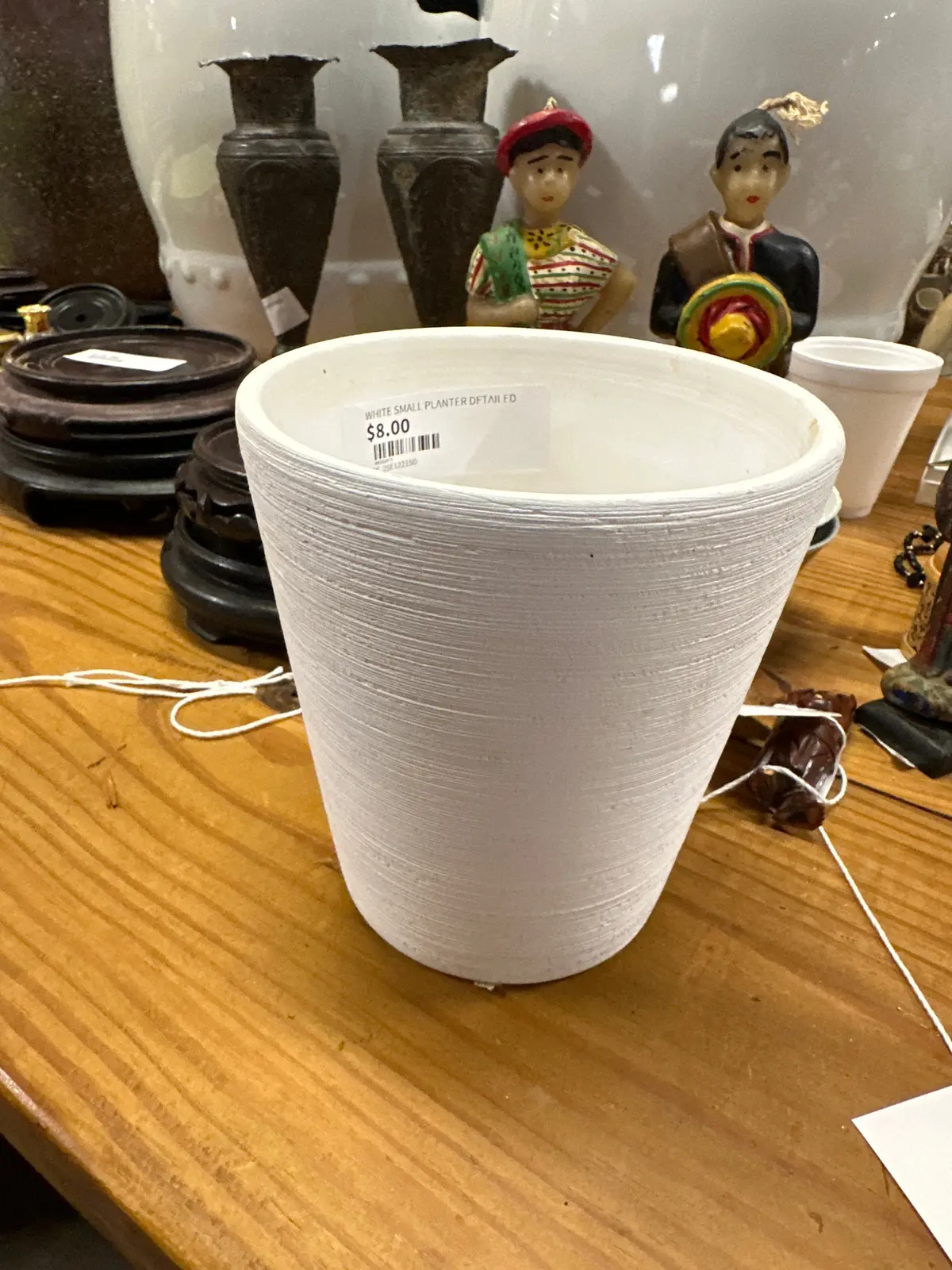White Small Planter Detailed 1