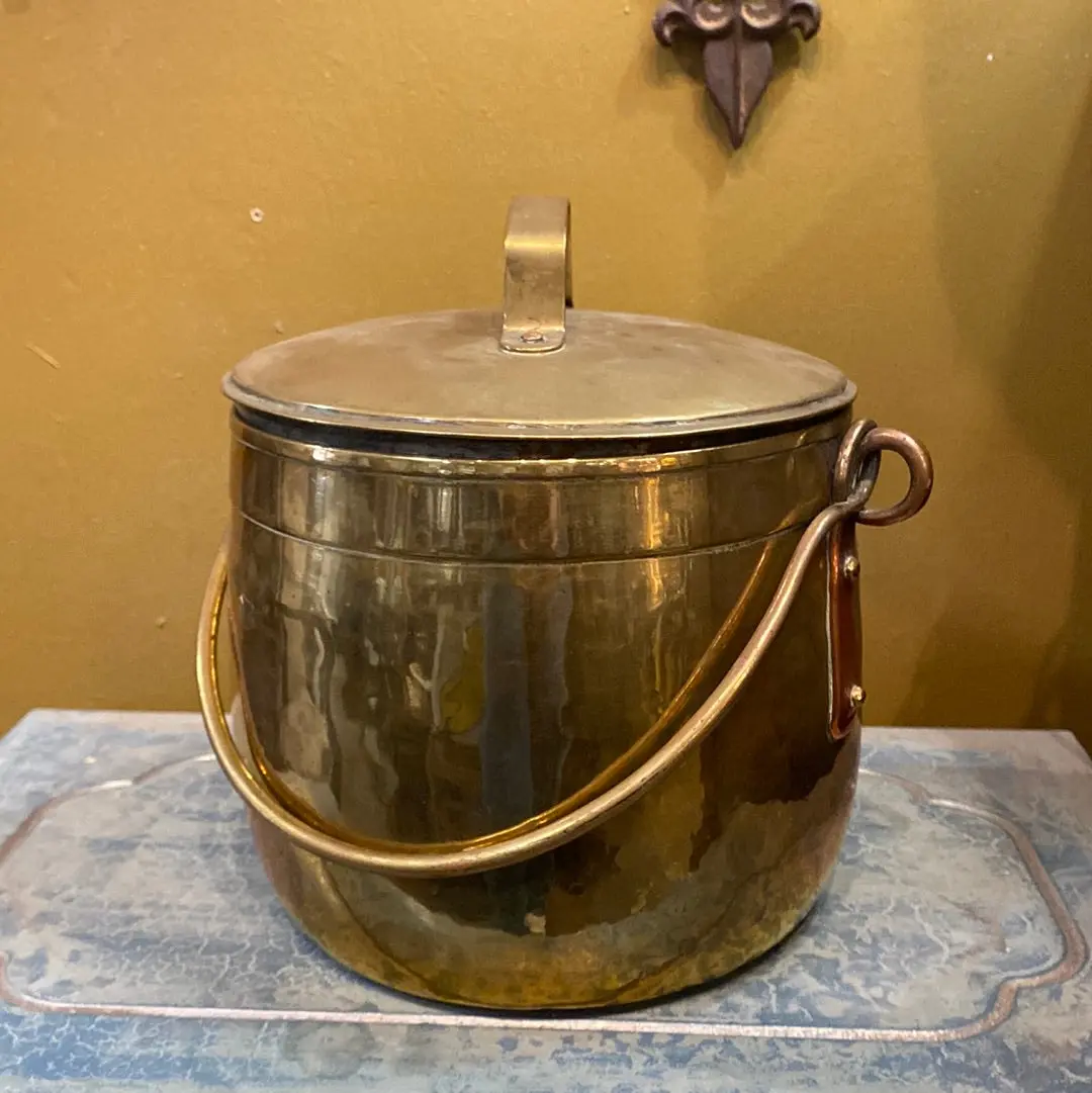 Small Brass Jam Pot With Lid 1