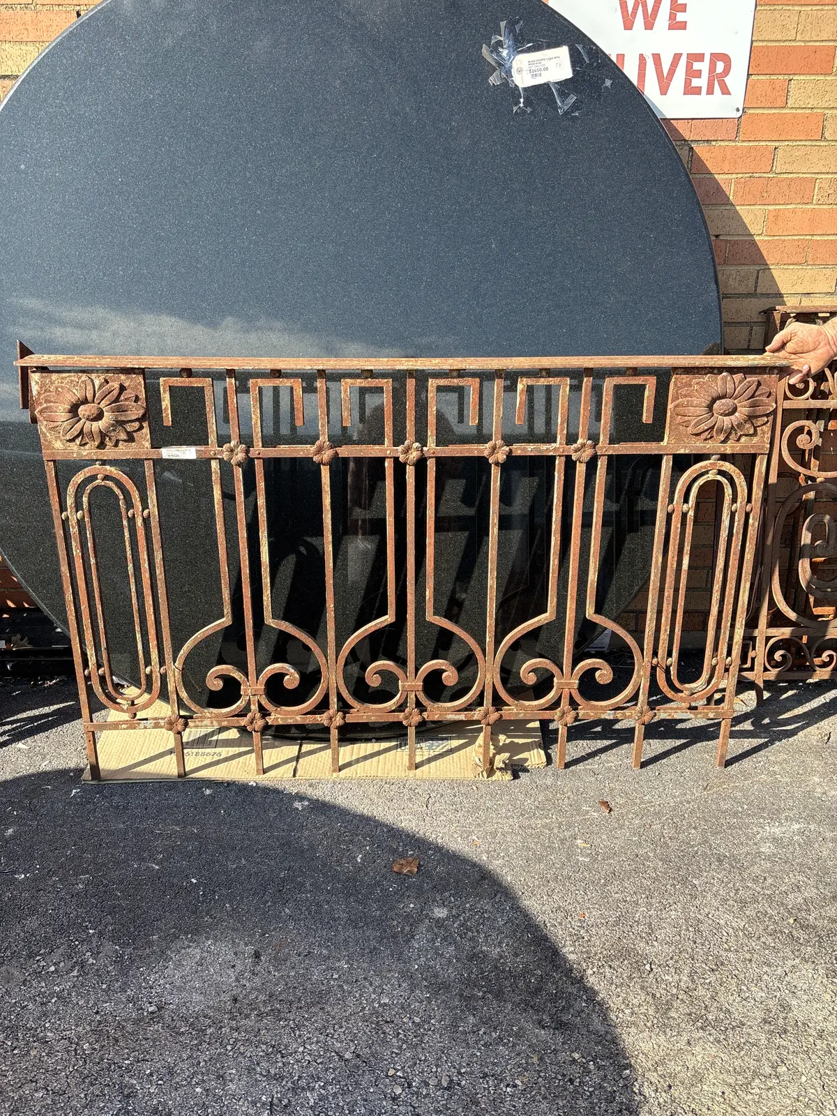 Smal Iron Rail Panel With Sunflowers 1