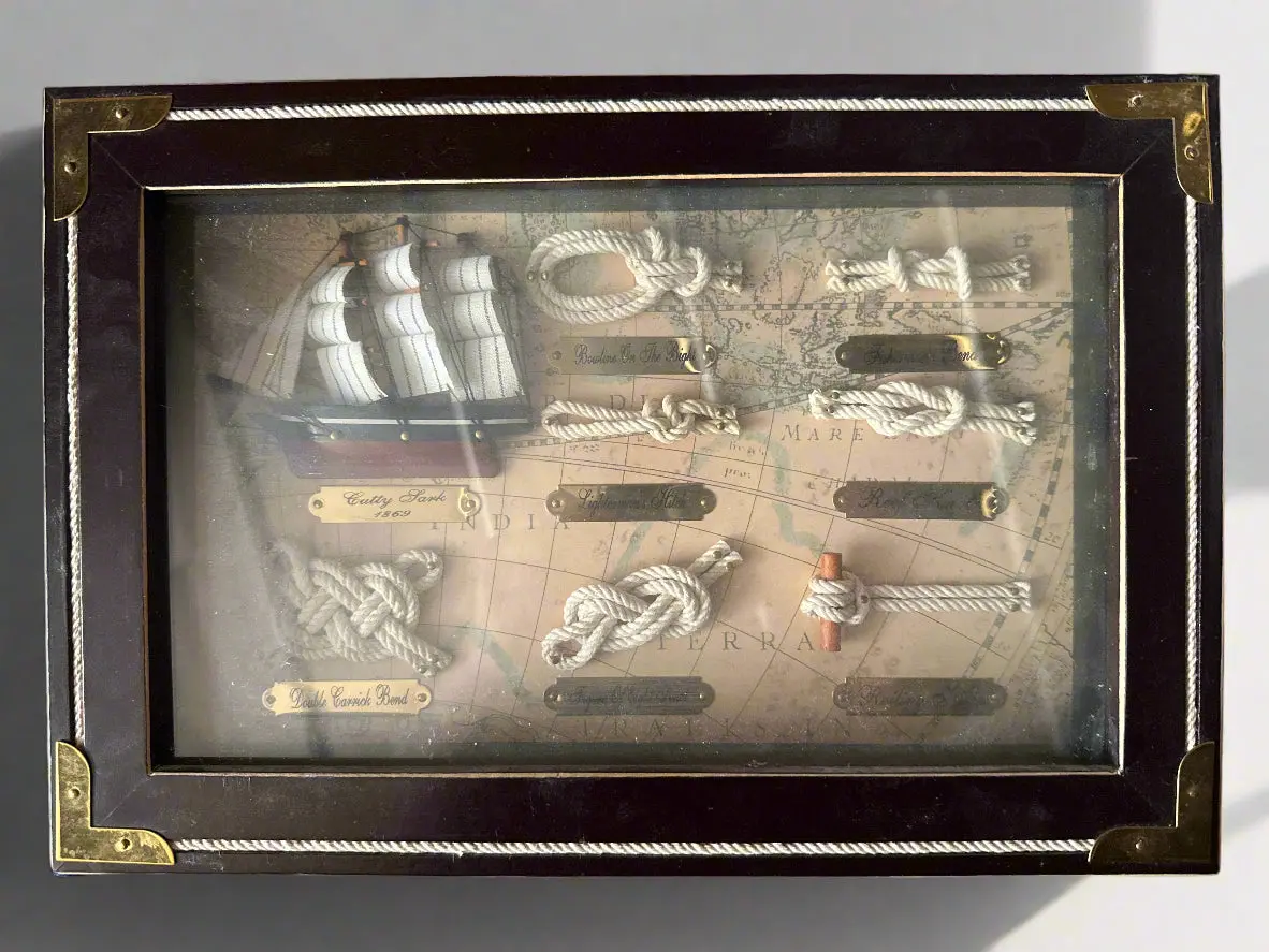 Shadow Box Framed Nautical Knot Samples 1