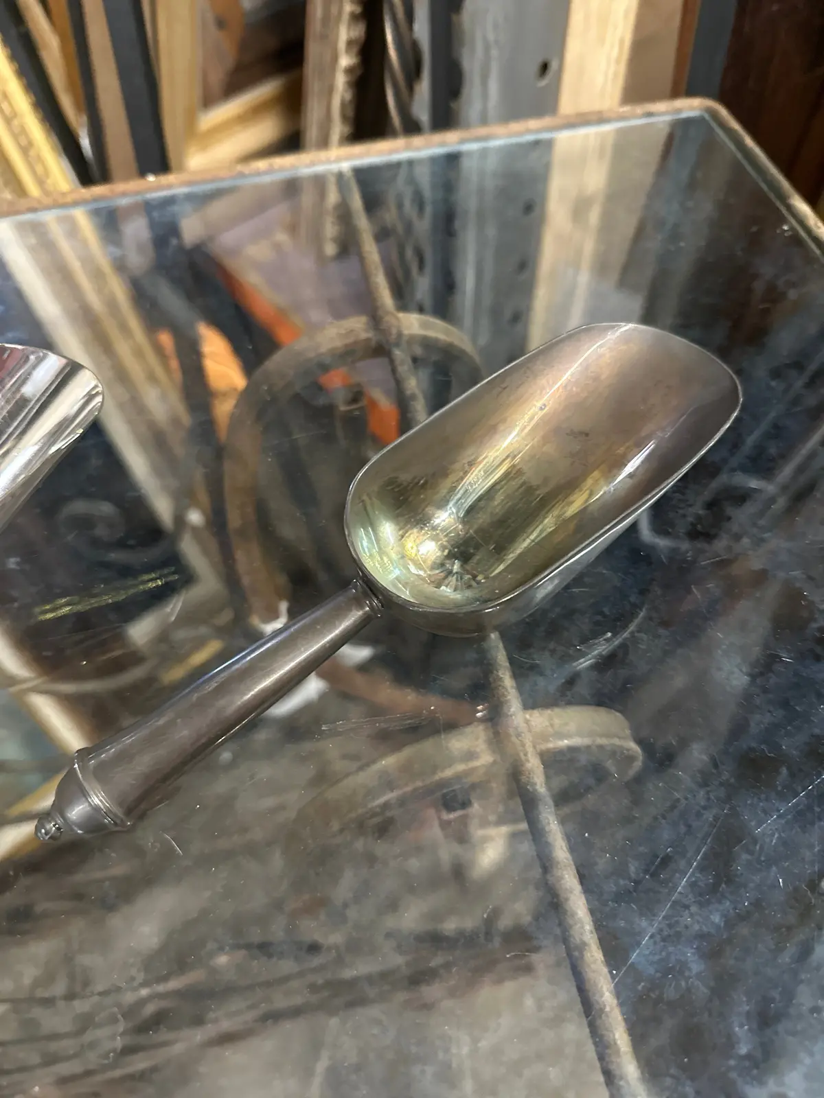 Simple Silver Plate Scoop 1