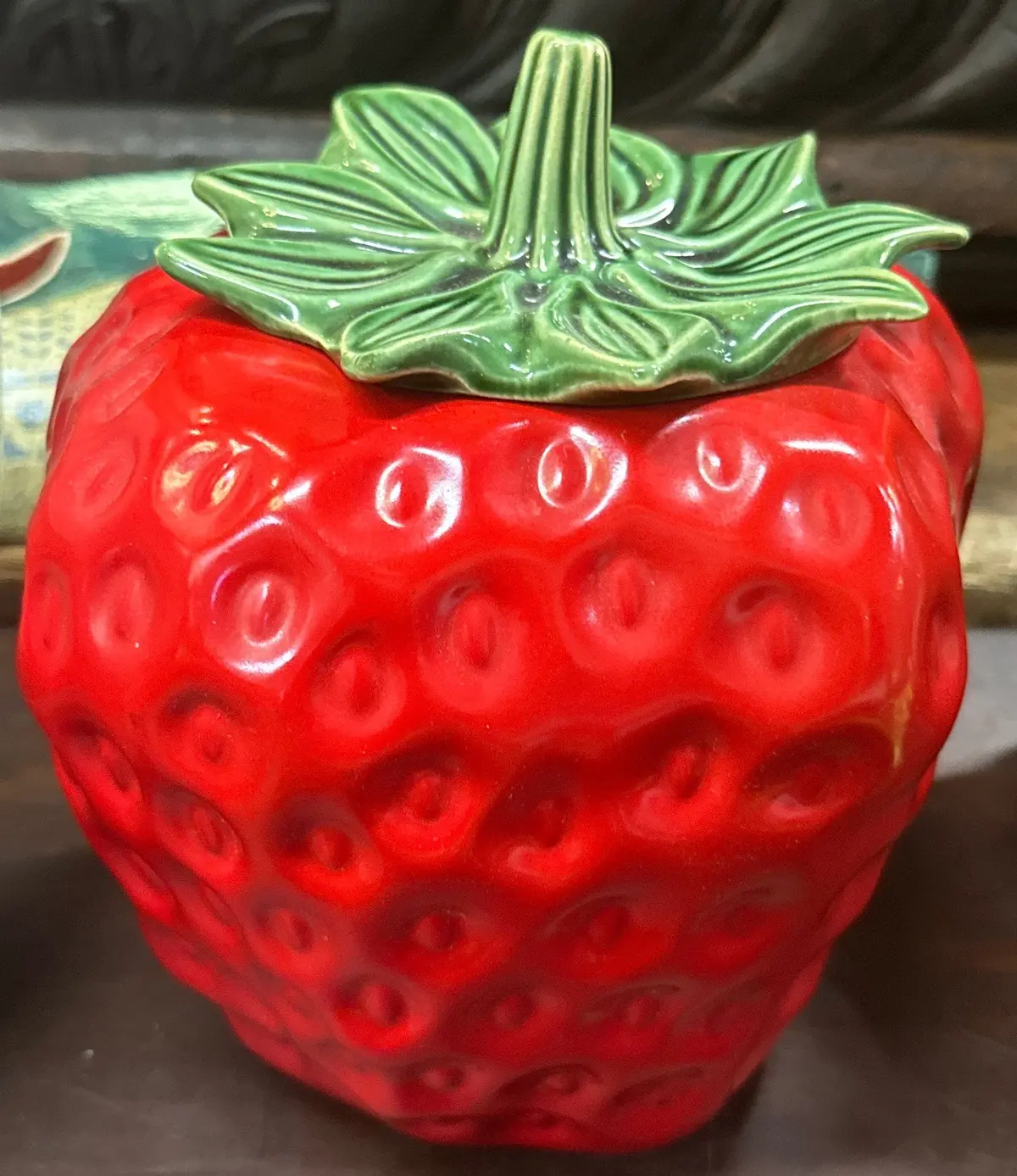 Strawberry Cookie Jar Made In Usa 1