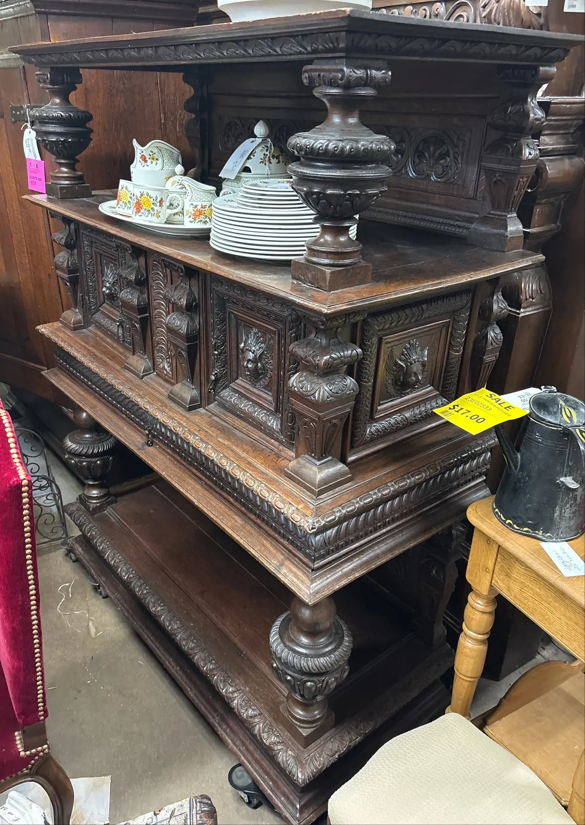 Carved French Cabinet With Niche 1