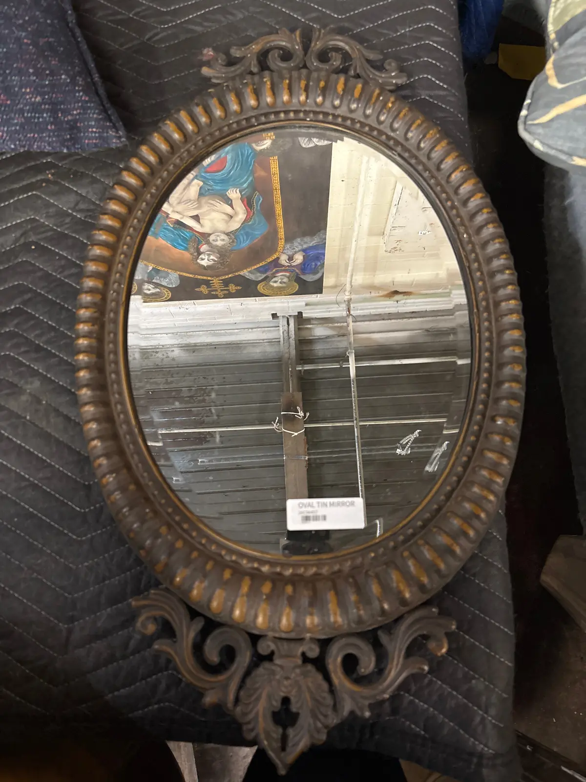Oval Tin Mirror 1
