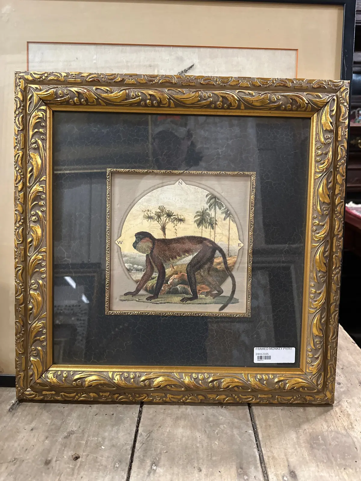 Framed Monkey Print 1