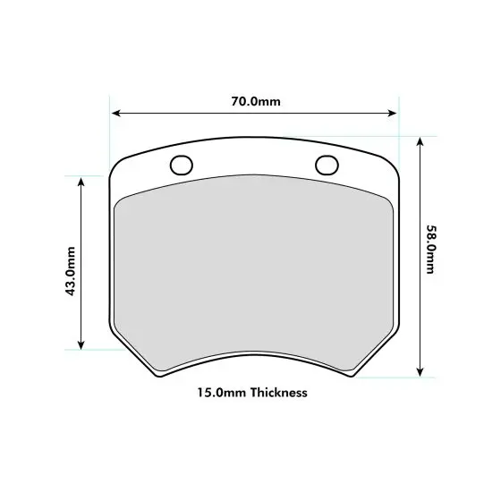 Mini Rover Mini 1.3 Cooper S / Rover Mini 1.3 (Llanta 10'') Front Performance Brake Pads 0820 1