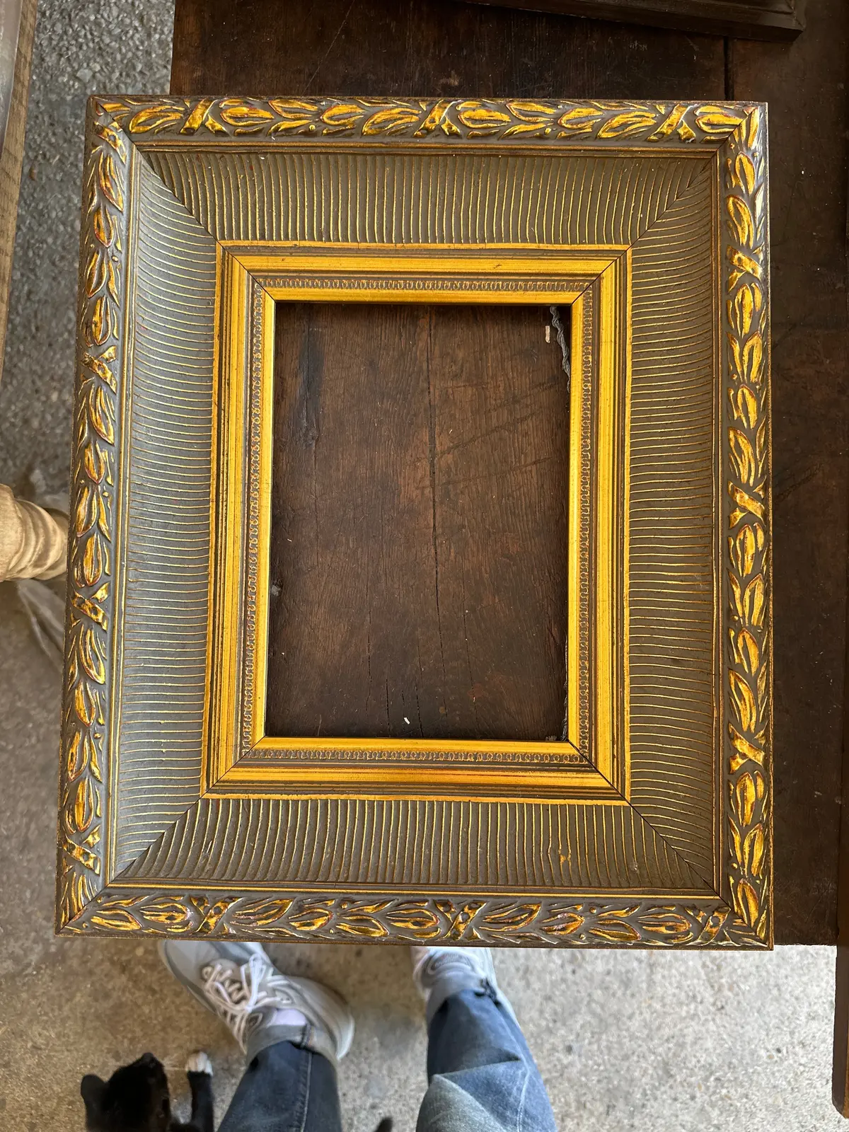 Small Of Heavy Gold Ribbed Finish Floral Frame 1