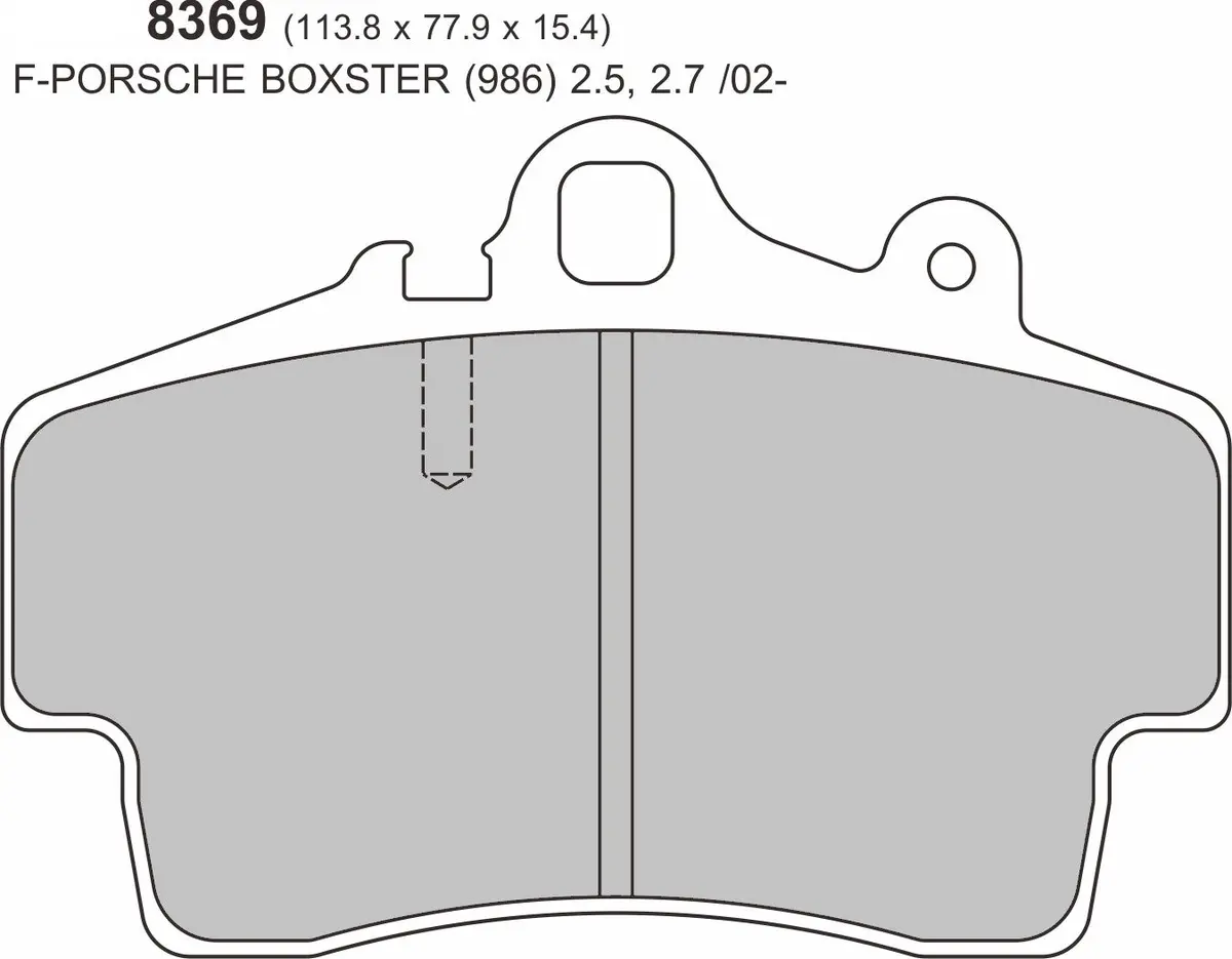 Pbs Porsche Boxster 987 (2.7) Front Performance Brake Pads 8369 1