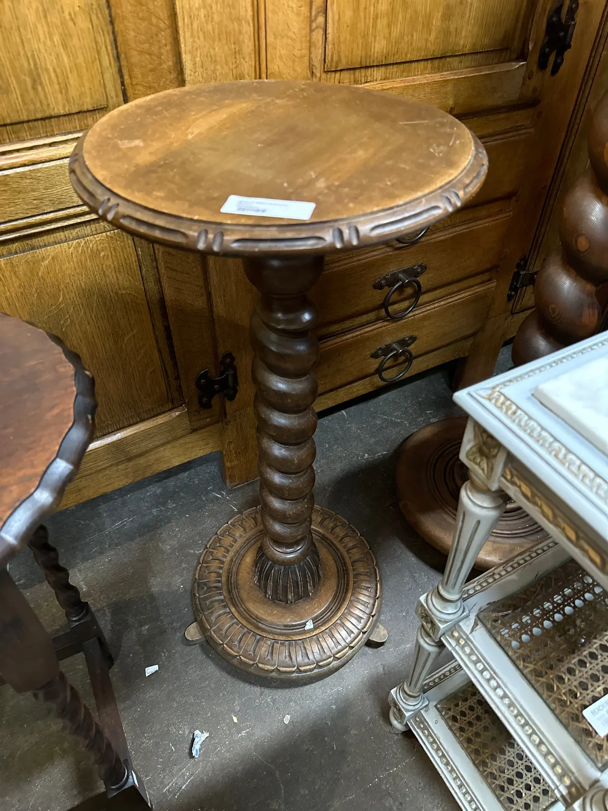 Barley Twist Beech Pedestal 1
