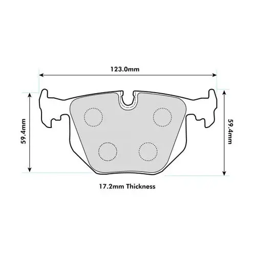 Pbs Bmw M3 E46 Rear Performance Brake Pads 8422 1