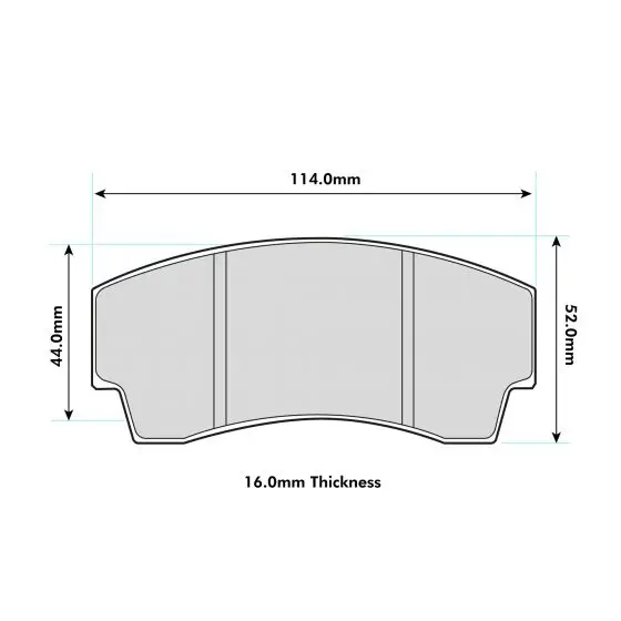 Pbs Performance Brake Pad 8495 Alcon H Type 16Mm 1
