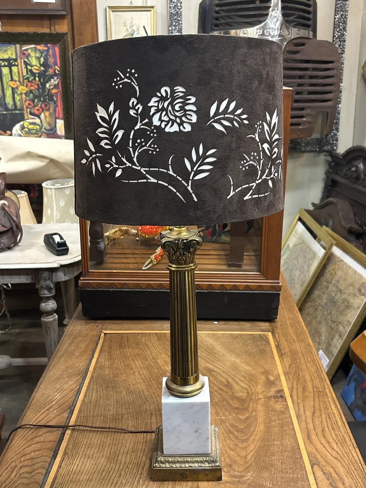 Brass And Marble Lamp 1