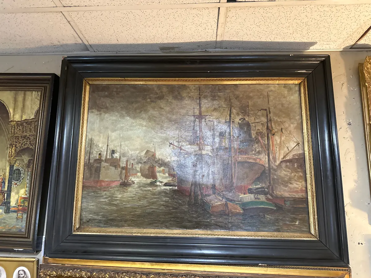 Restored Ship Oil Painting 1881-1961 1