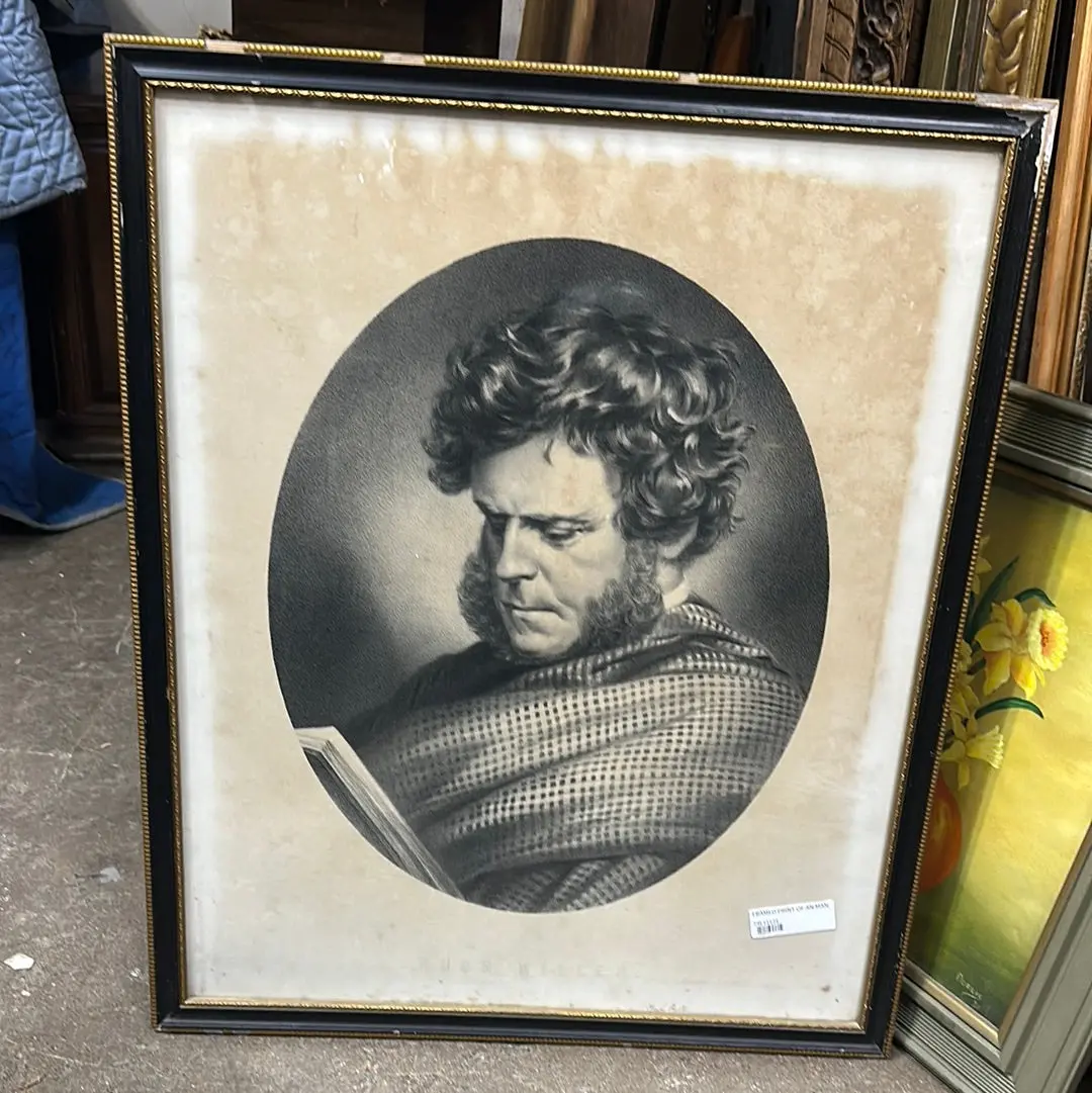 Framed Print Of A Man In Oval Matt 1