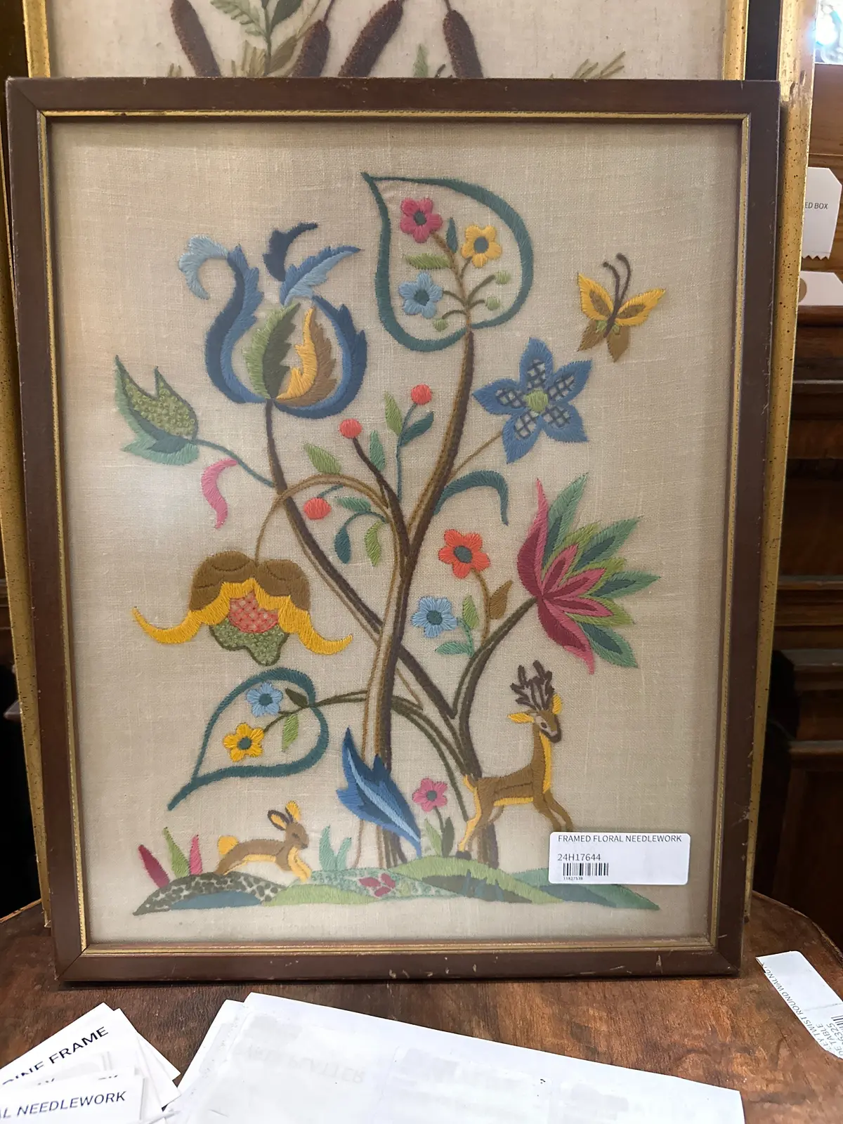 Framed Floral Needlework 1