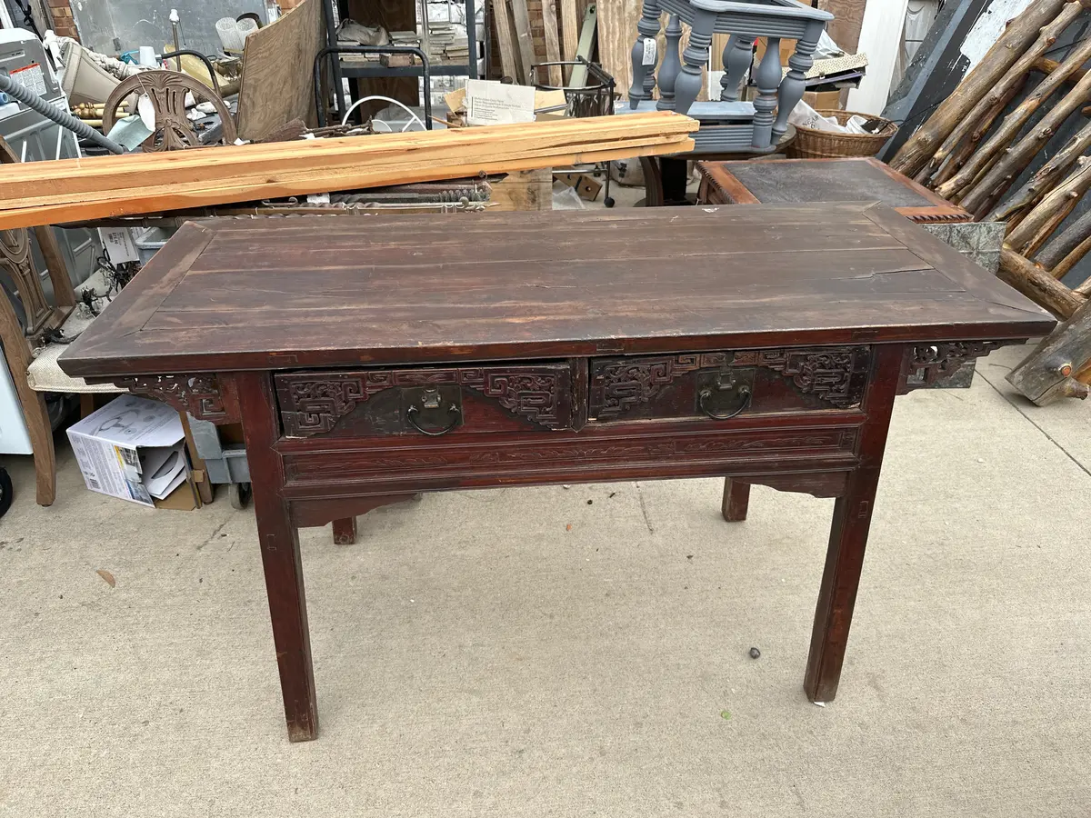 Antique Red Chinese Altar Table 1