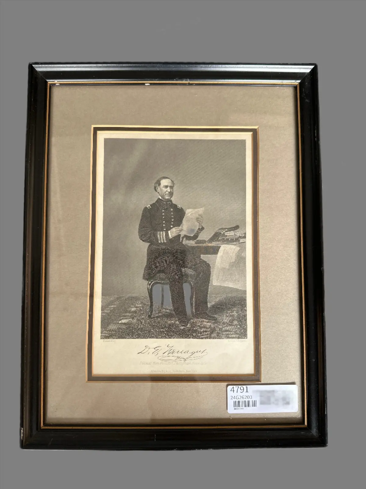 Admiral Farragut Engraving 1
