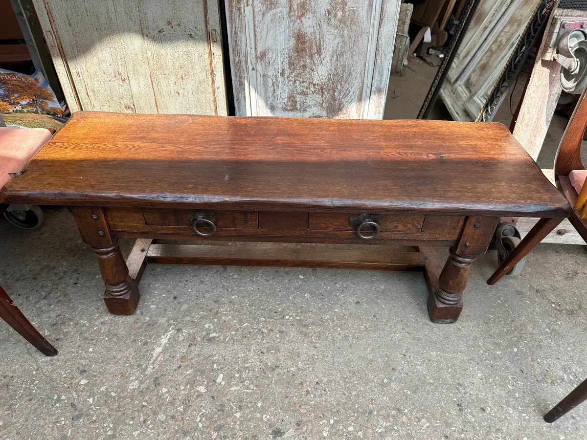 Rustic Oak Bench Or Coffee Table 1