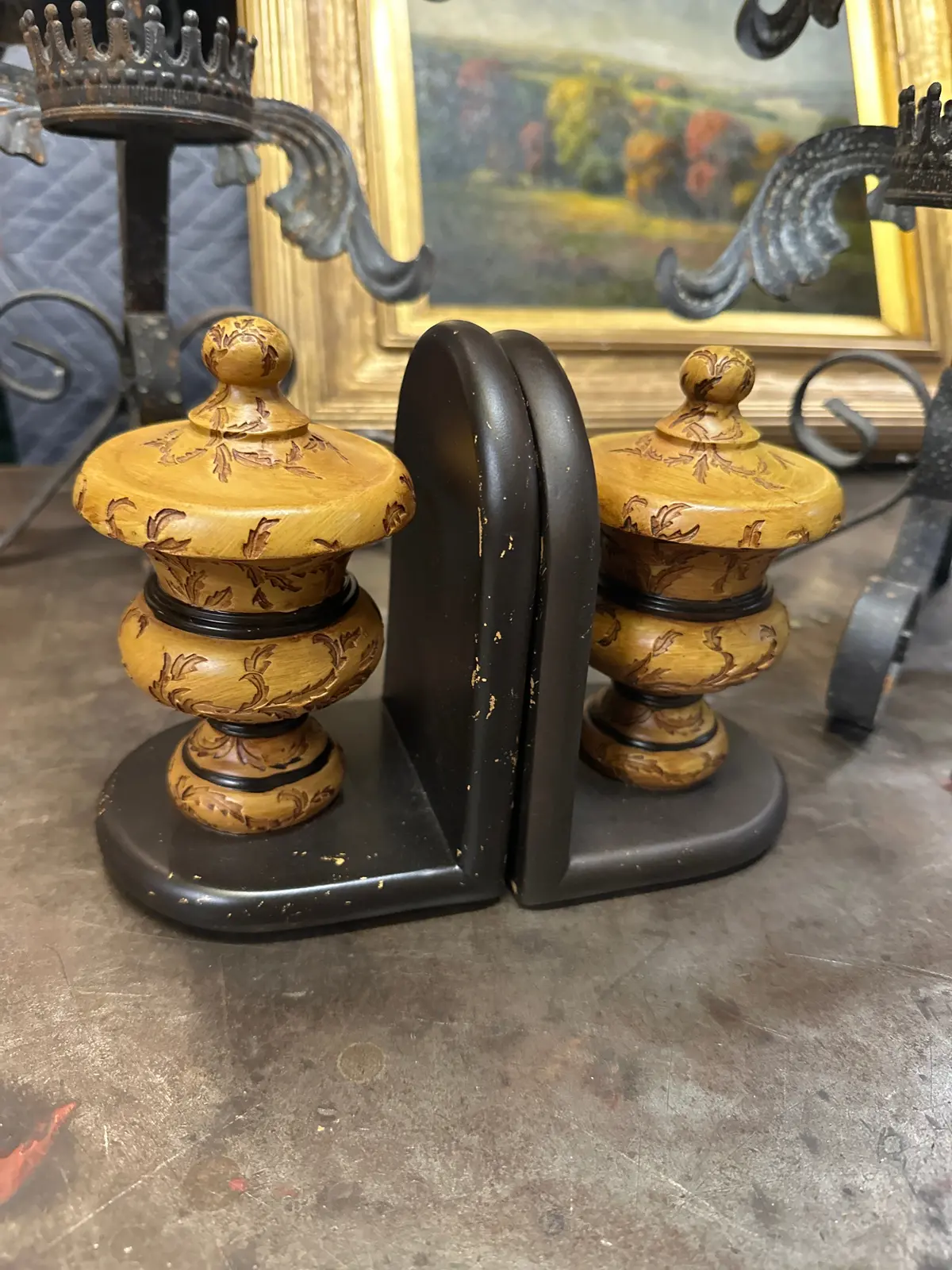 Pair Of Finial Bookends 1
