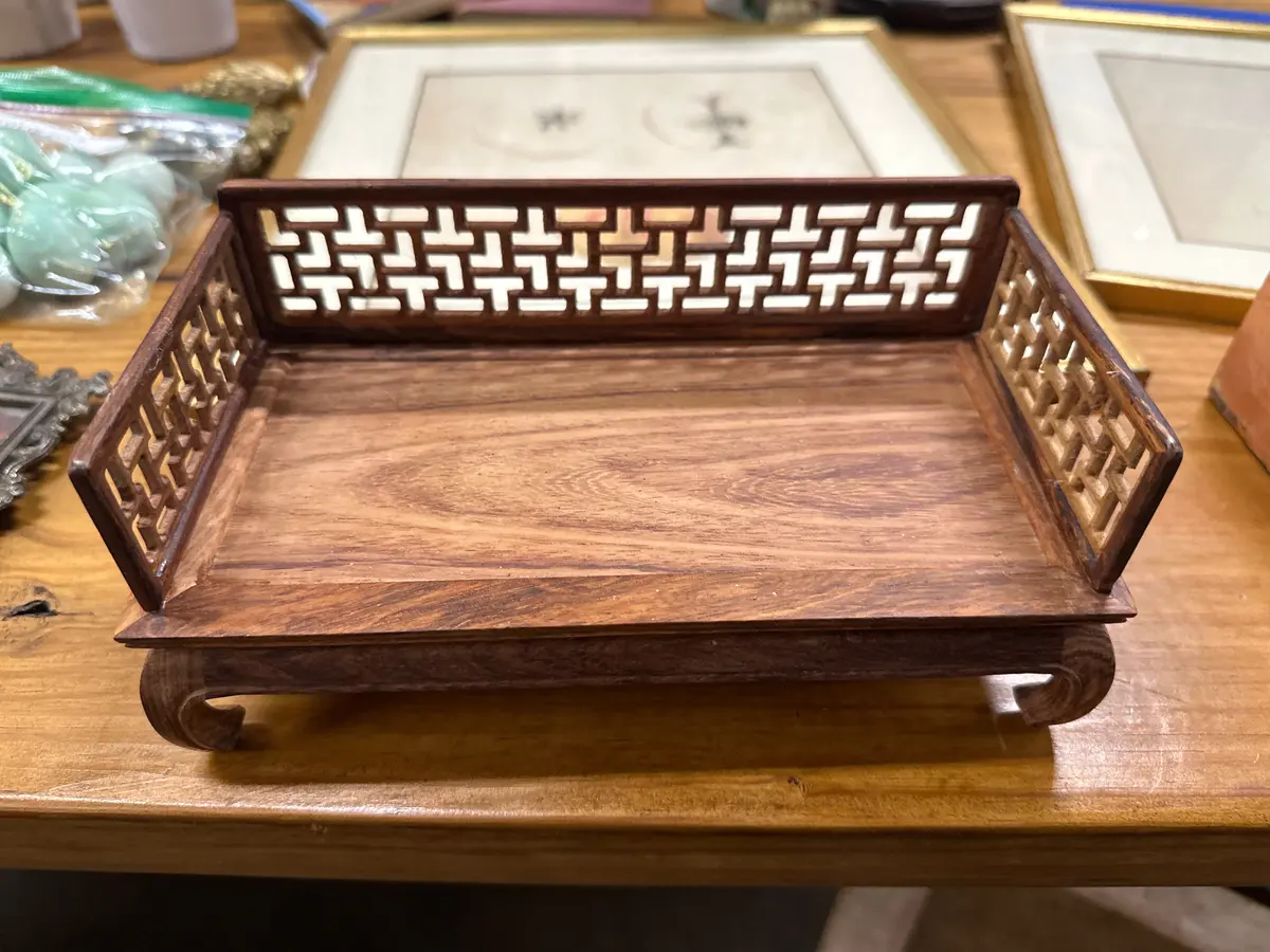 Chinese Miniature Rosewood Day Bed 1