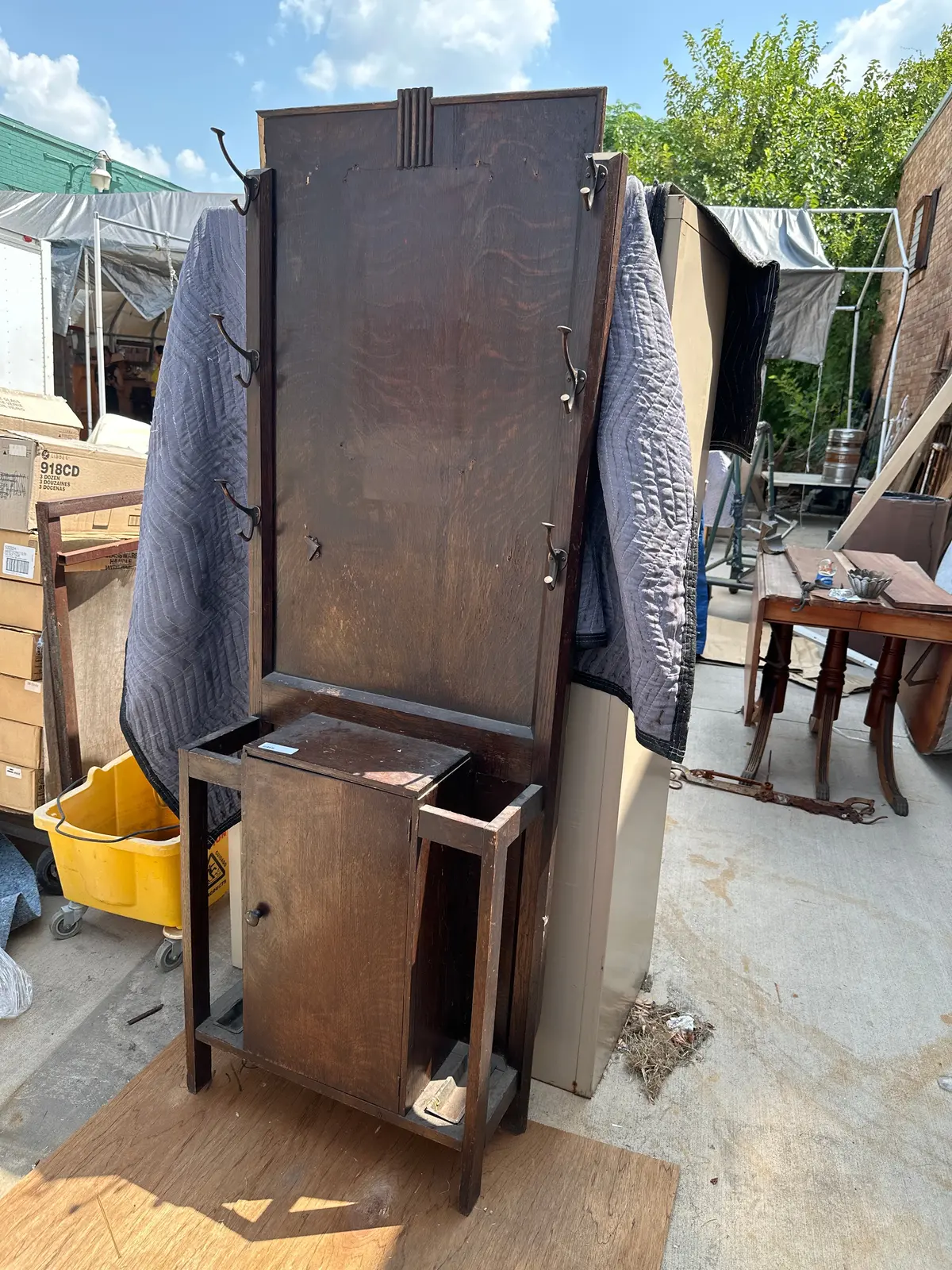 Wood Hall Tree/ Umbrella Stand 1