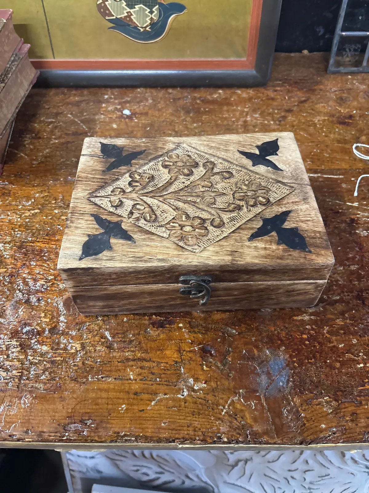 Carved Box With Flowers 1