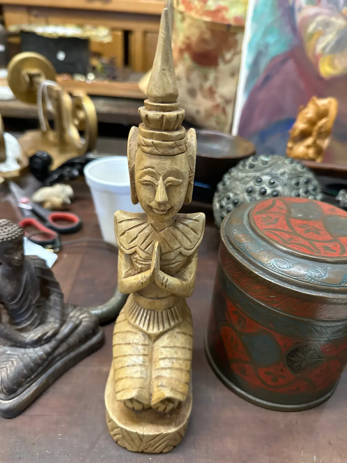 Thai Light Wood Buddha 1