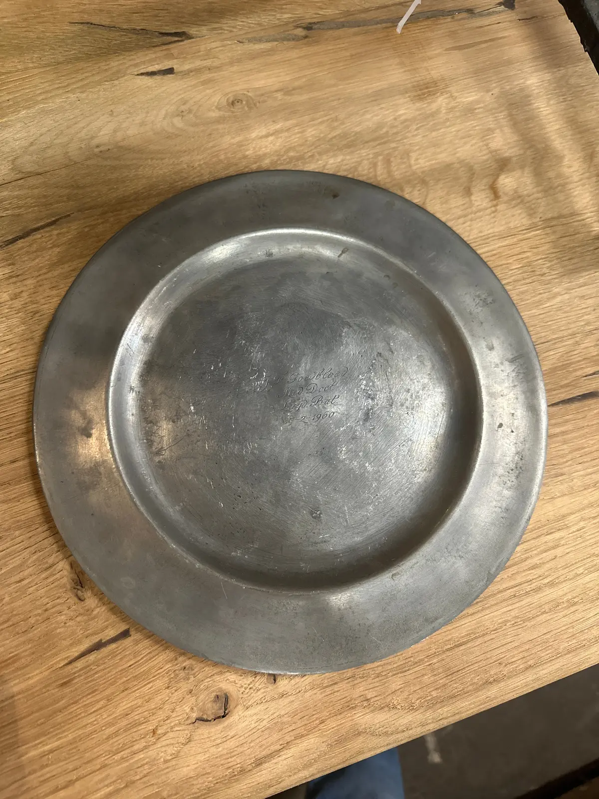 Pewter Dinner Plate 1