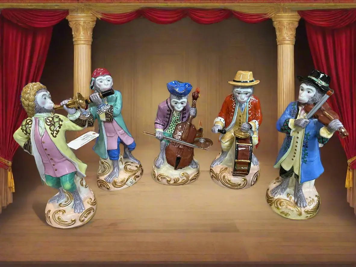 Set Of 5 Monkey Musician Figures 1