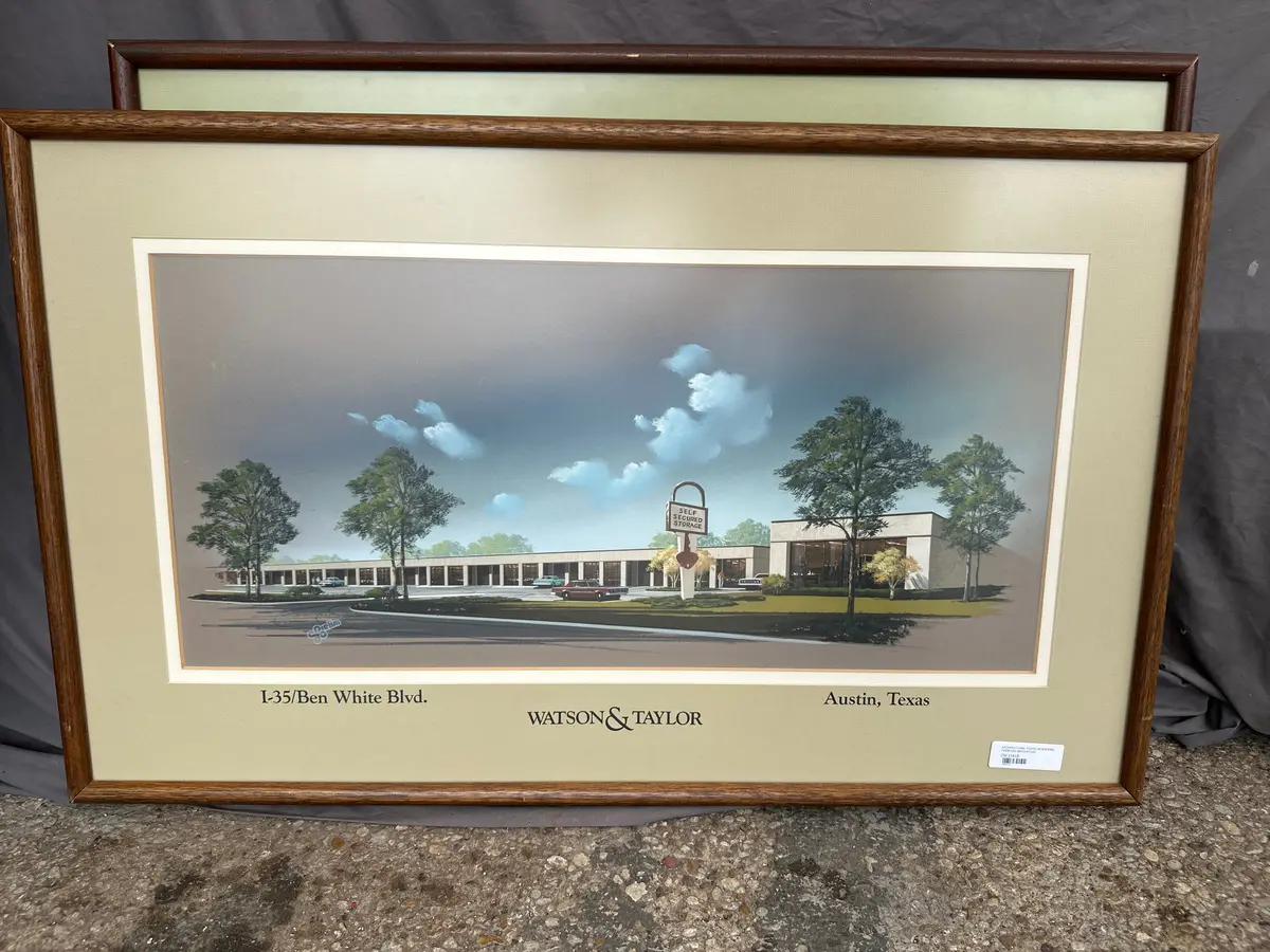 Architectural Pastel Rendering From The Midcentury 1