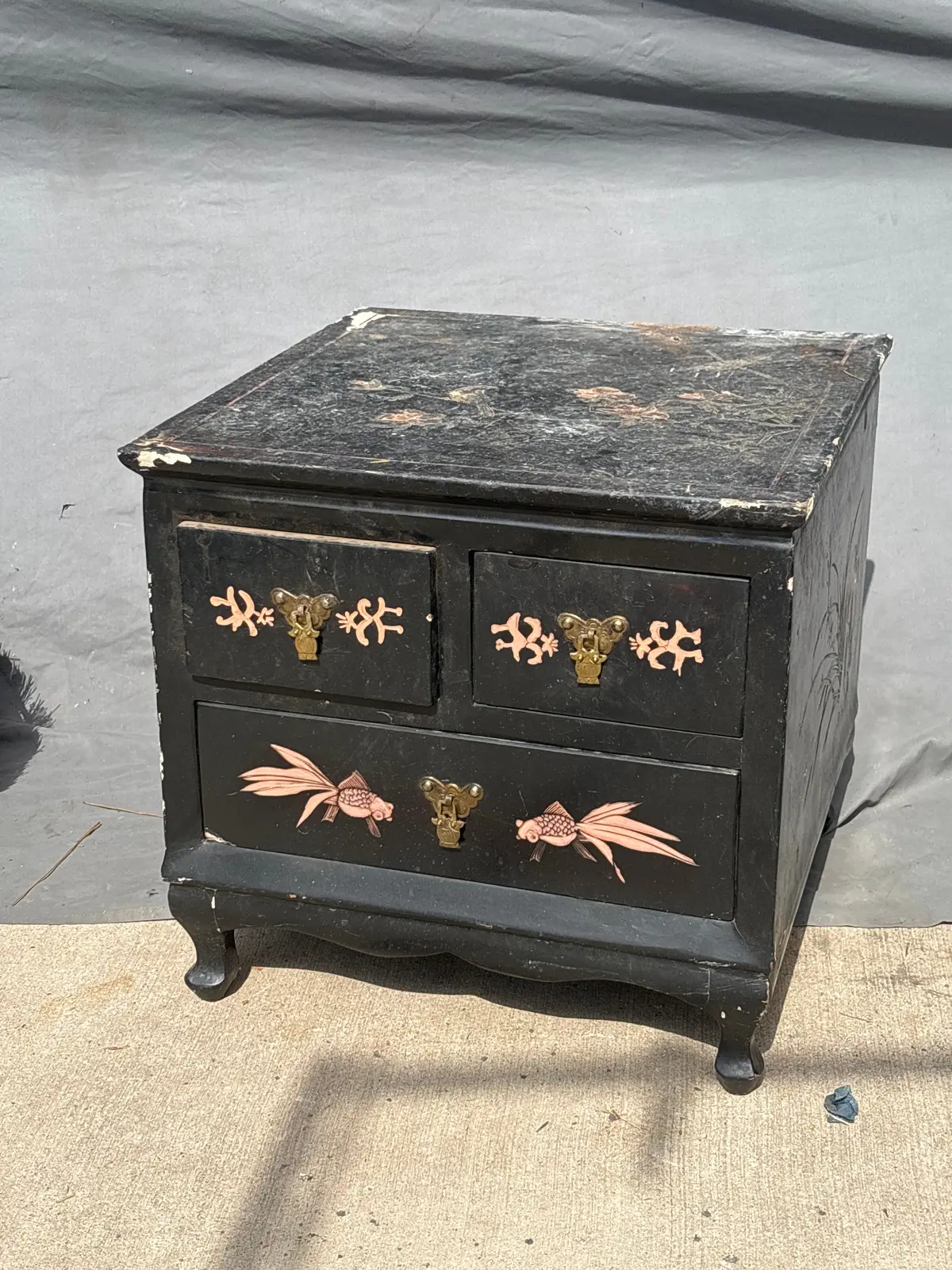 Small Asian Stand With Drawer 1