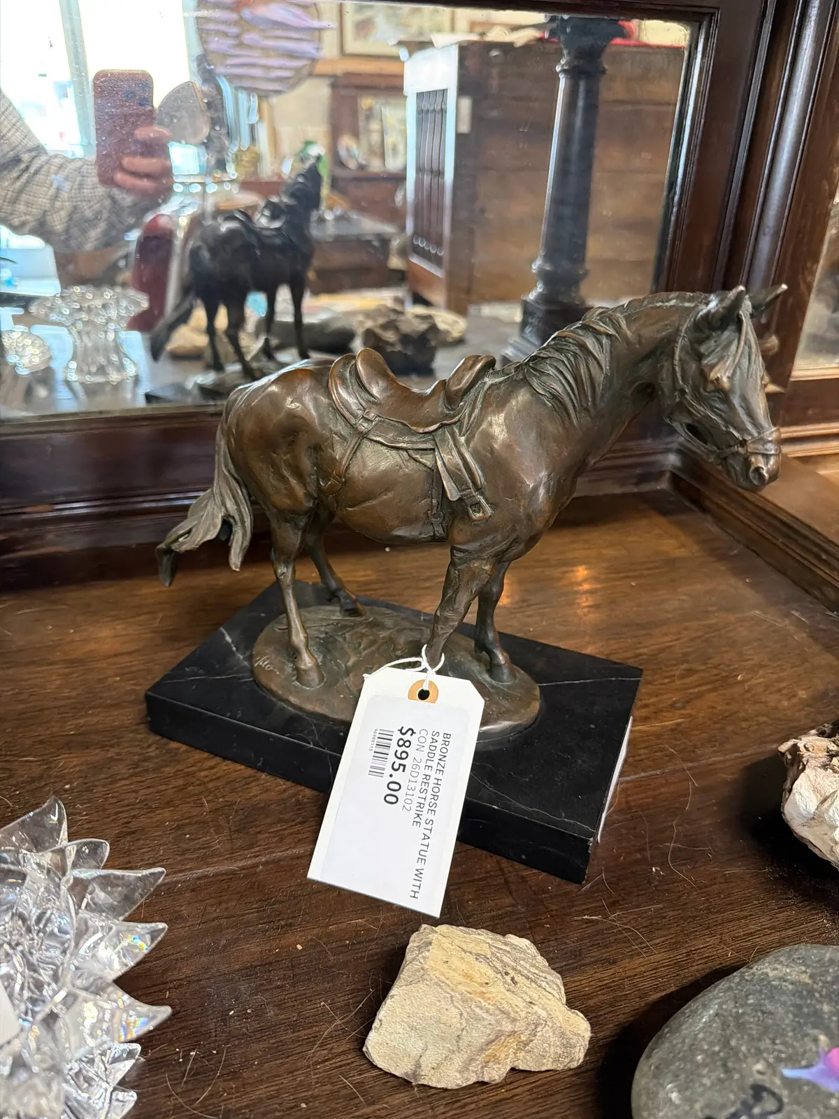 Bronze Horse Statue With Saddle Restrike 1