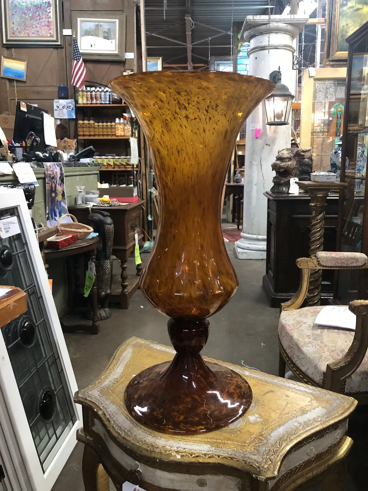 Tall Large Murano Glass Vase 1