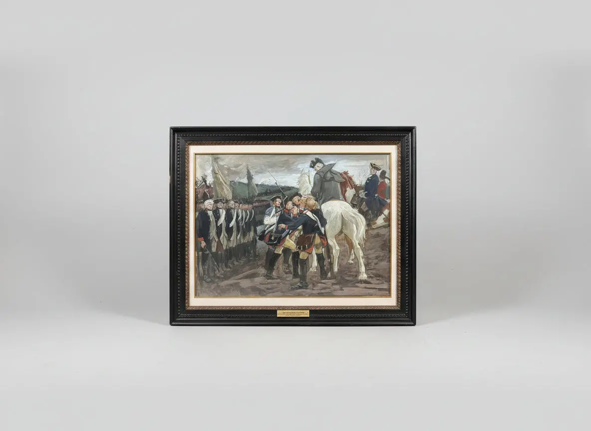 Not Authenticated Painting Of George Washington By Arthur Kampe 1864-1950 1