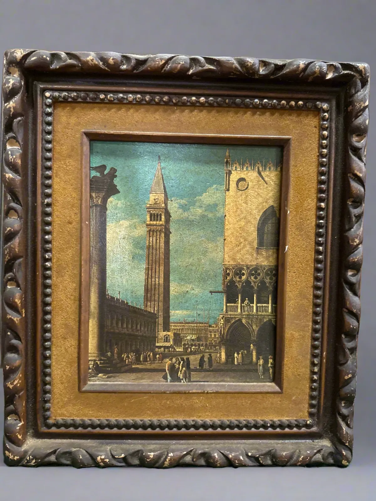 Small Oil Print Of Piazza San Marco Venezia Italia 1