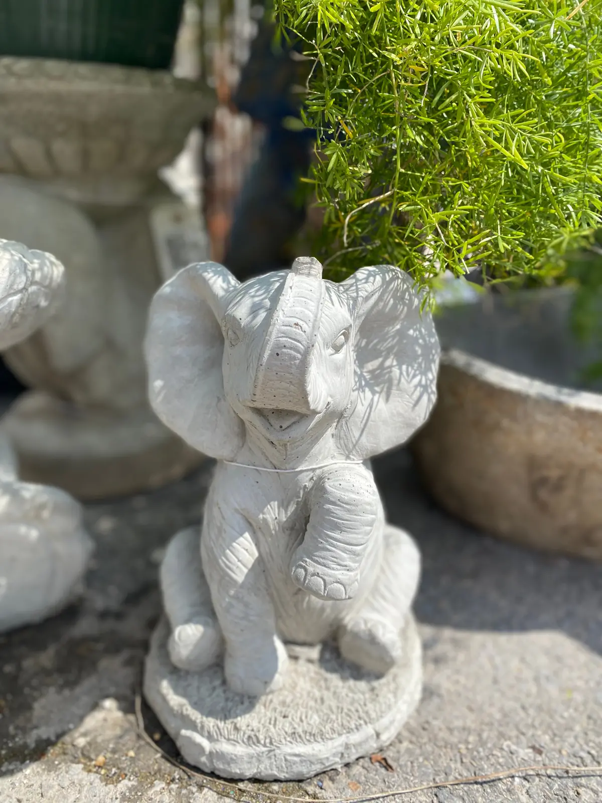 Small Concrete Elephant Statue 1
