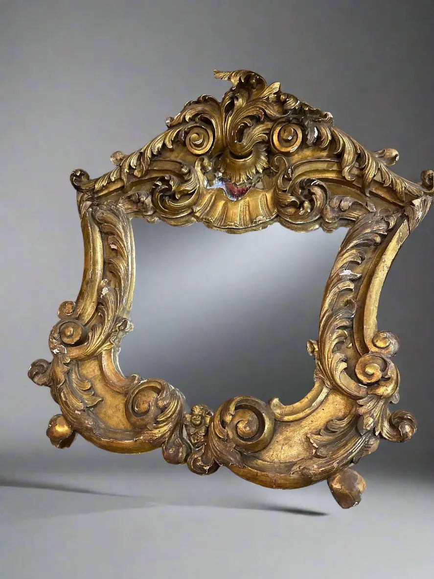 Louis Xvi Shaped Gilt Mirror 1