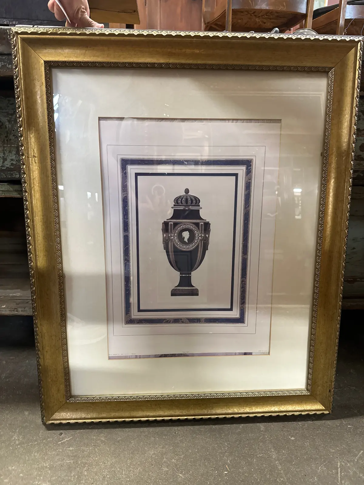 Large Framed Print Of An Urn 1