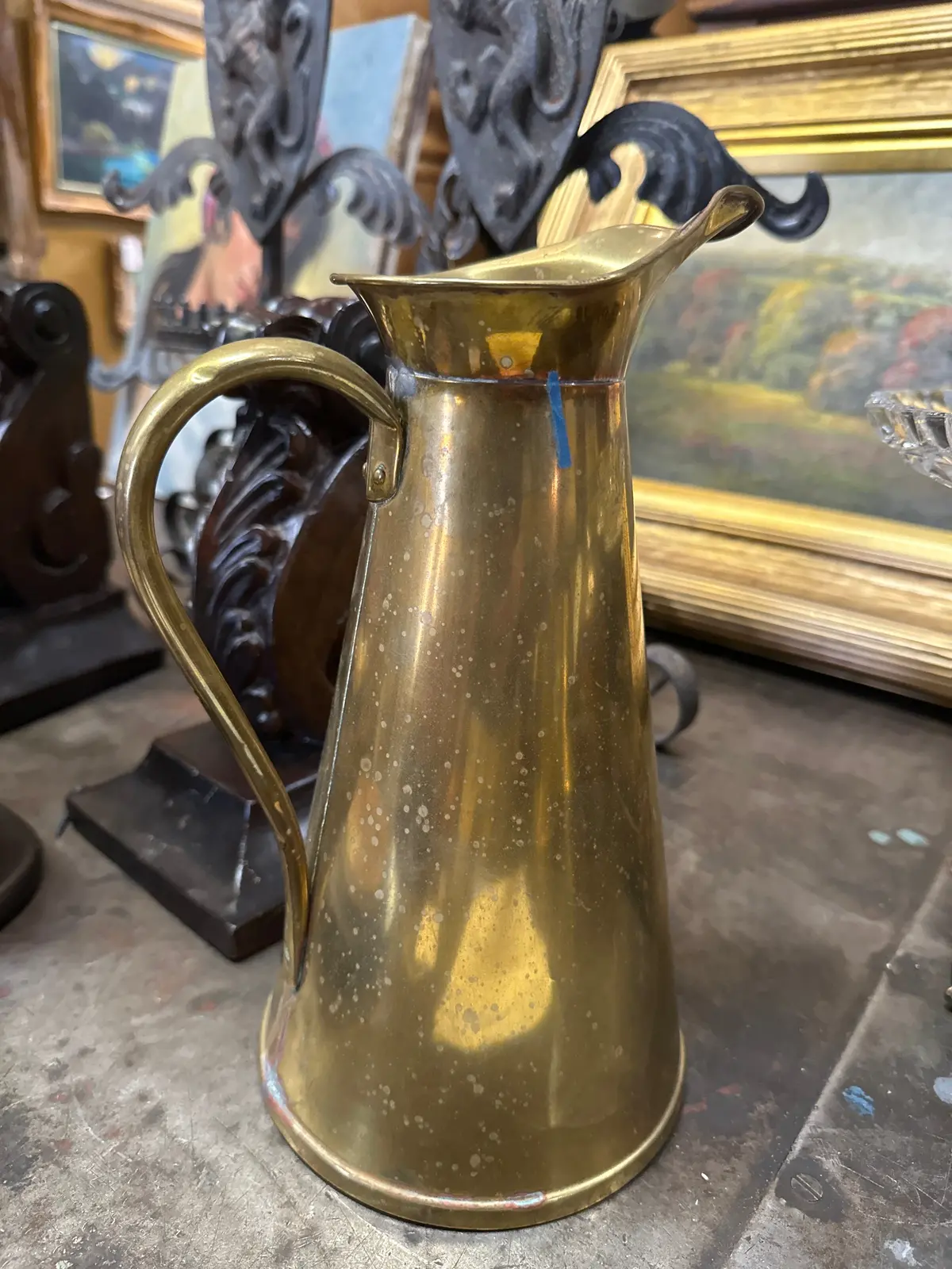 Tapered Brass Pitcher 1