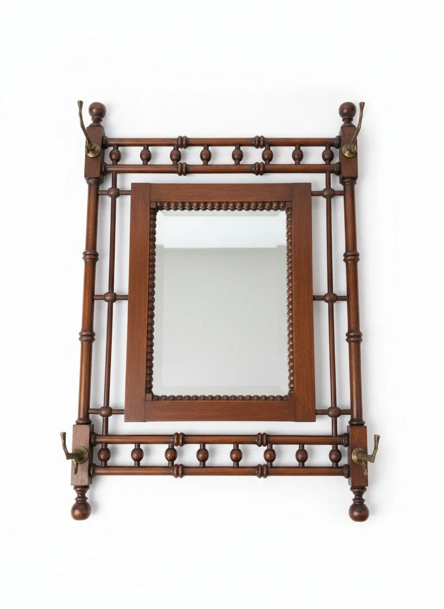 Faux Bamboo And Stick And Ball Mirror 1